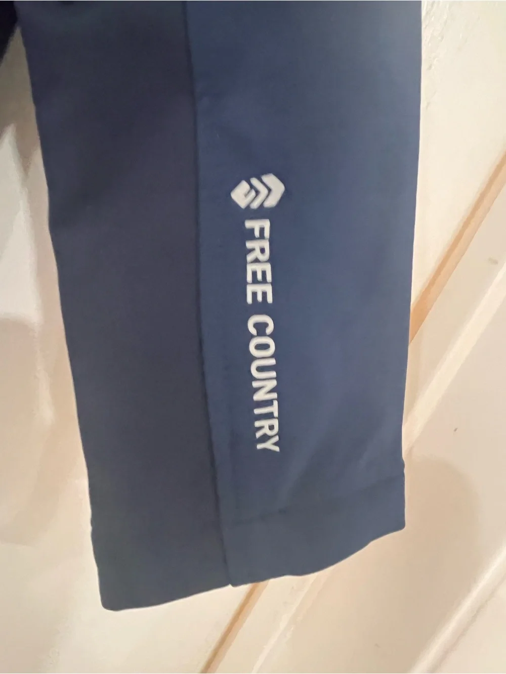 Free Country Navy Blue Softshell Hooded Explorer Jacket with Zip Chest Pockets